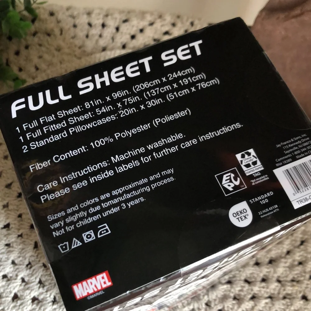 Marvel SUPERHERO Bed Sheet Set - FULL